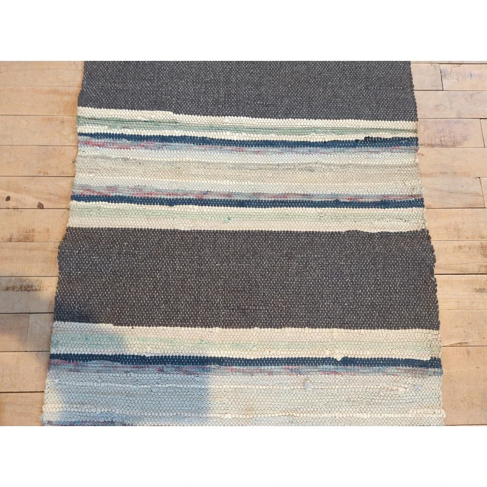 Antique Imported Swedish HandMade Rag Rug Runner (24 x 196 inches )‎